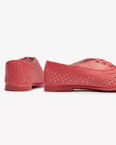 Рожеві дитячі ажурні мокасини Janno- Footwear