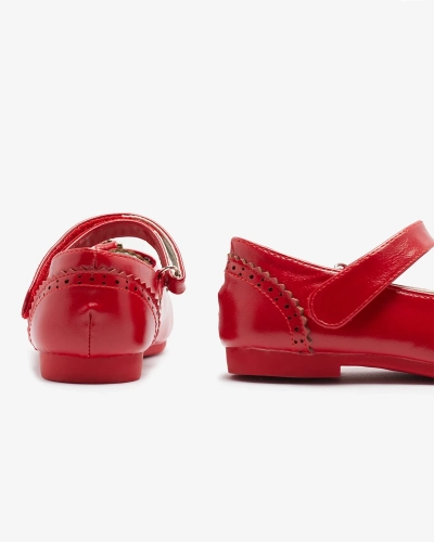 Червоні туфлі-човники з бантом Proya- Footwear