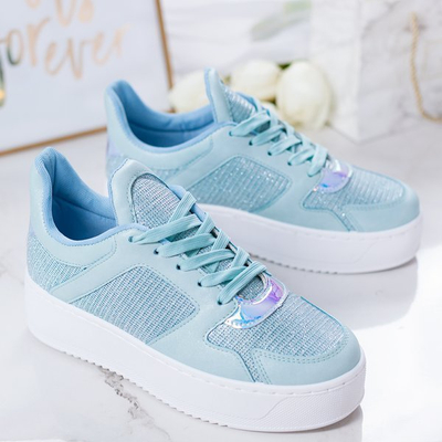 Modré sportovní boty na platformě Salsa - Obuv 1