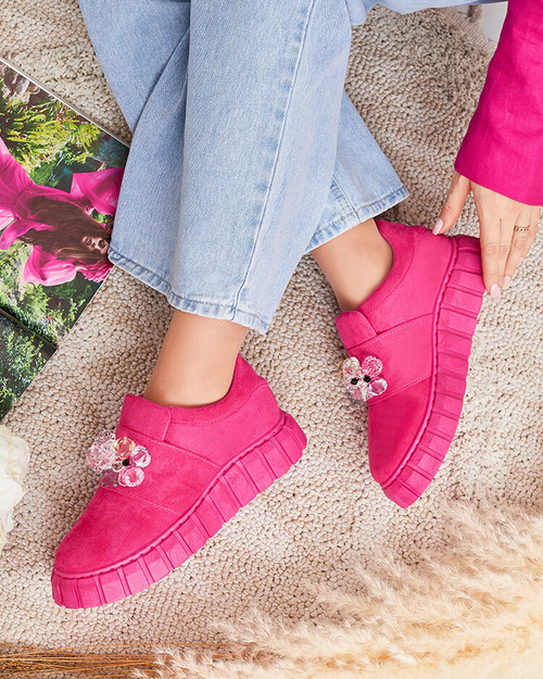 Royalfashion Спортивні напівчеревики з кольоровим камінням Resinello