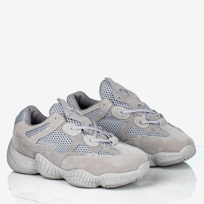 Šedé dámské tenisky se silnou podrážkou Crisscross - Obuv 1