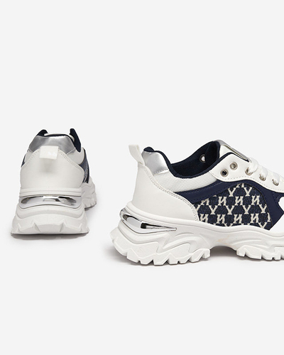 Bílé a tmavě modré dámské sportovní tenisky Umikatu - Obuv