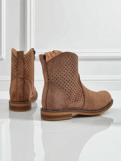 Royalfashion Dámské kotníkové boty s prolamováním Toffas