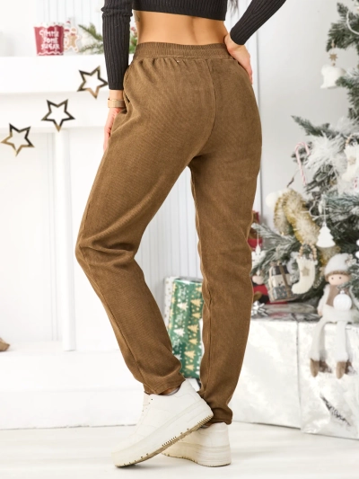 Royalfashion Teplé ženské velikostní kalhoty