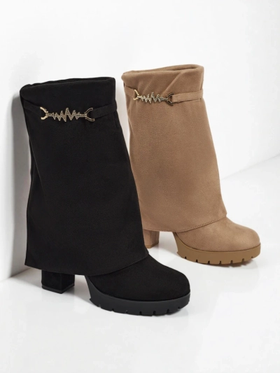 Kotníkové boty Luna Černé Elegantní pro Chladné Dny