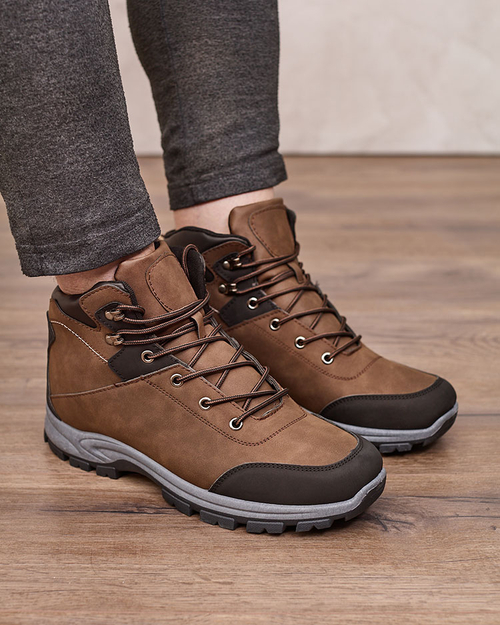 Royalfashion Темно-коричневі чоловічі капці Nokuki