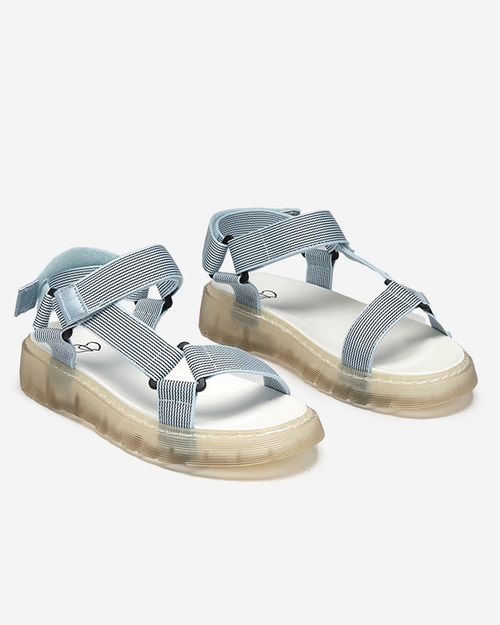 Сині жіночі сандалі на липучці Cinore - Взуття