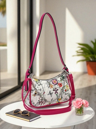 Royalfashion Malá dámská kabelka z ekologické kůže s květinovým vzorem Lily Bloom