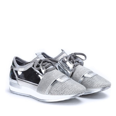 Srebrne buty sportowe Musah - Obuwie