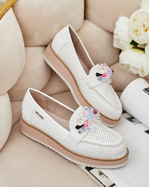 Мокасини Royalfashion з різнокольоровим камінням Restea