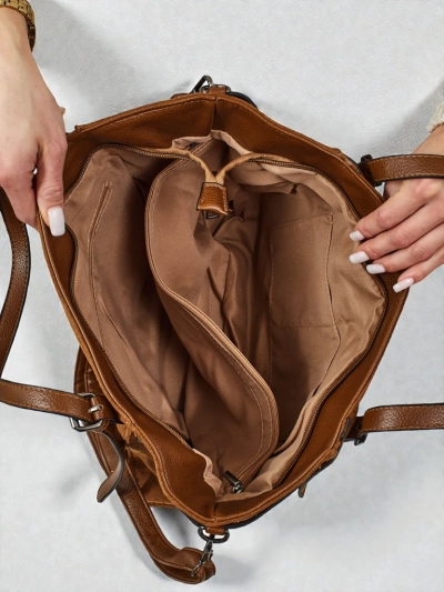 Dámská shopper kabelka eko semišová Daville