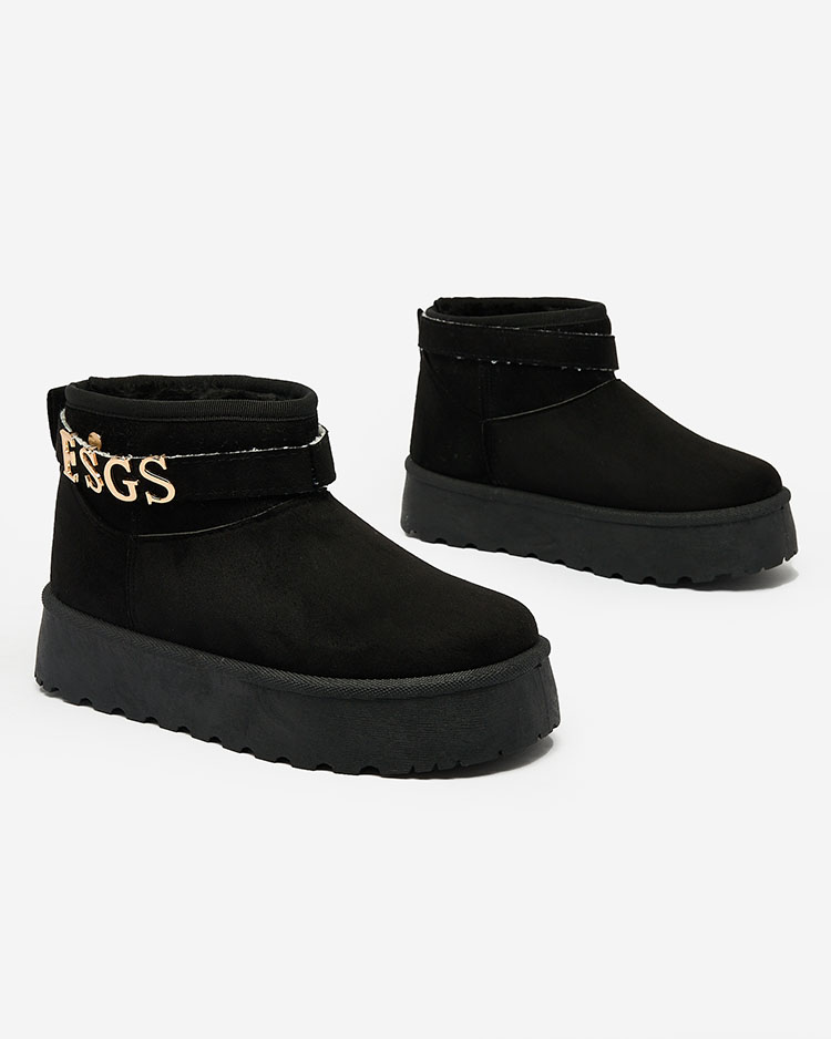 Royalfashion Růžové dámské sněhule a'la s ozdobou Esgala