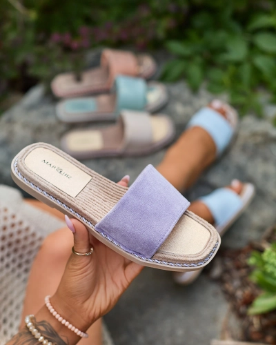 Dámské fialové pantofle Vicoria - obuv