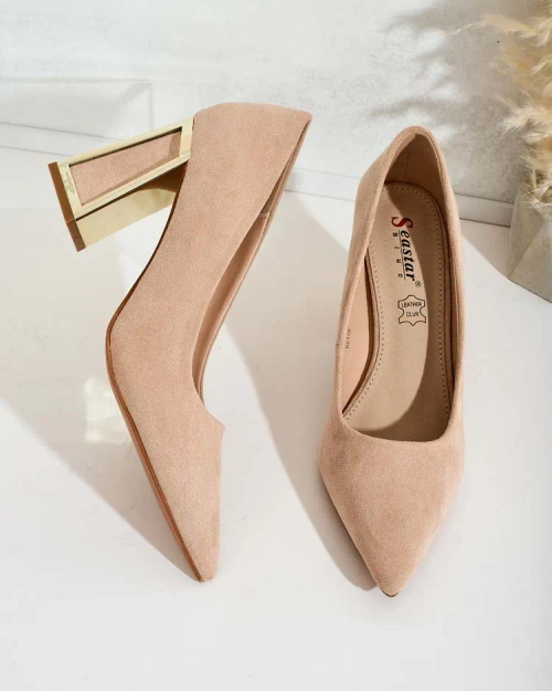 Royalfashion Жіночі туфлі-човники на декоративному каблуці Badilla