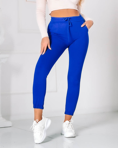 Класичні жіночі спортивні штани кобальт - Одяг