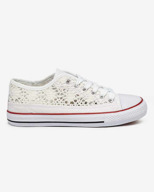 Білі жіночі ажурні кеди Tareni