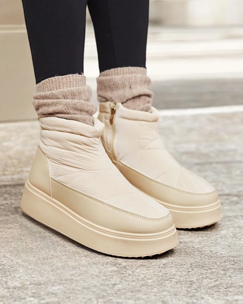 Жіночі снігоступи Royalfashion бежевого кольору Fopinia