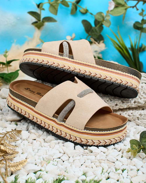 Жіночі шльопанці Royalfashion Orolta zirconia