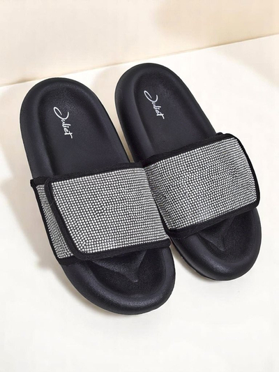Royalfashion Dámské pantofle na ploché podrážce Sparkle Step