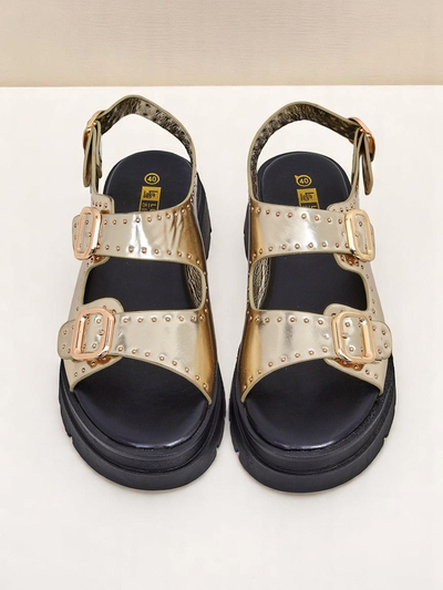 Royalfashion Dámské sandály na silnější podrážce s džety Rocky Chic