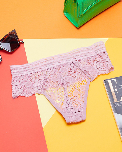 Рожеві мереживні трусики