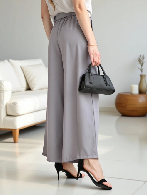 Royalfashion Широкі жіночі штани з поясом