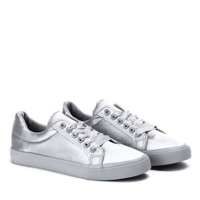 OUTLET Сірі кросівки, перев'язані стрічкою Natalienn - Взуття