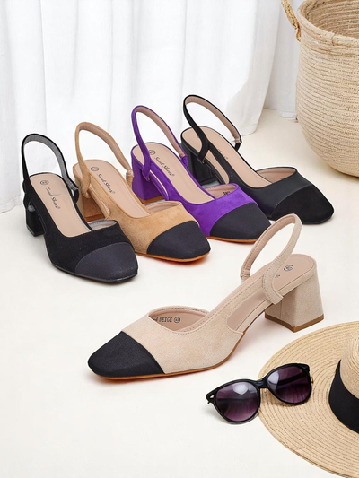 Royalfashion Dámské lodičky na nízkém podpatku s ozdobnou špičkou Eleganzo