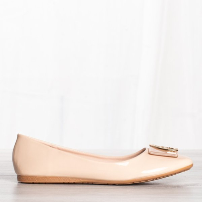 Béžové baleríny s ozdobou Mirabella - Boty 1