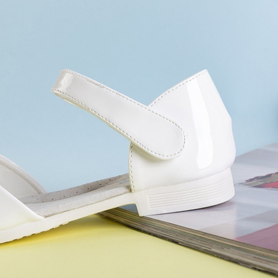 Bílé dětské sandály s mašlí Albina - Boty