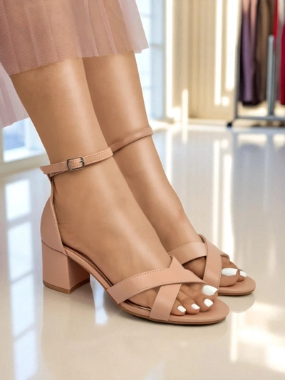 Royalfashion Dámské sandály na nízkém blokovém podpatku Eleganza Strap