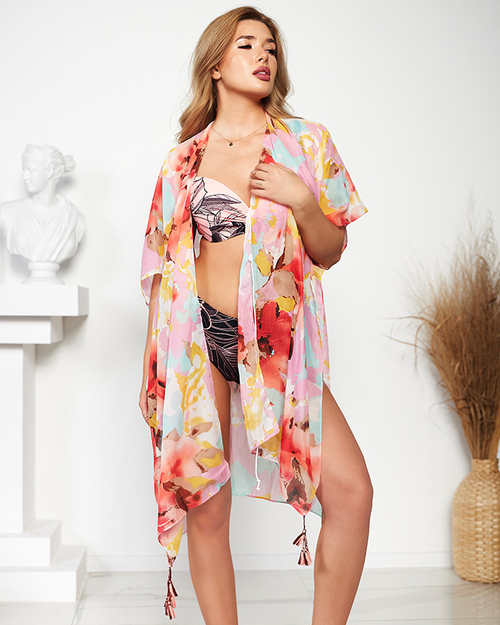 Рожеве жіноче парео з візерунком - Одяг