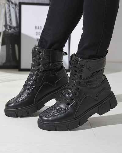 OUTLET Чорні жіночі неутеплені черевики Qertera- Footwear