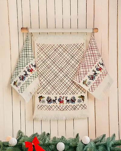 Royalfashion Різдвяний набір з 3 кухонних рушників