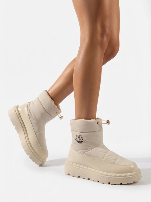 Royalfashion Жіночі черевики-сліпони для снігу кремового кольору Ireda