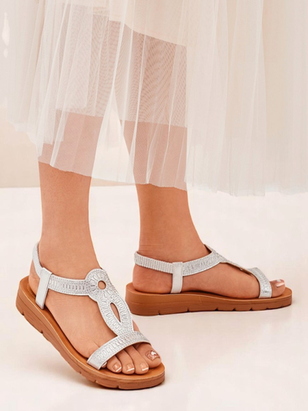 Royalfashion Dámské sandály s ozdobnými pásky Ava Shine