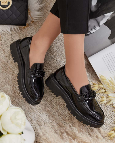 Royalfashion Жіночі лаковані мокасини з орнаментом Lehels