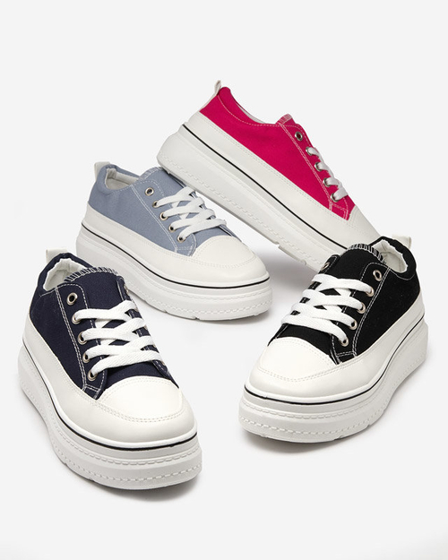 OUTLET Сині та сірі жіночі кросівки на платформі Veritar - Взуття