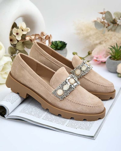 Royalfashion Жіночі мокасини з кольоровими цирконами Nel