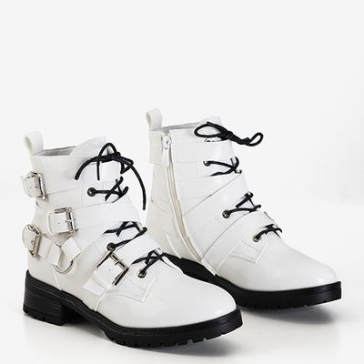 Dámské bílé podlomené tašky Ermite - Obuv