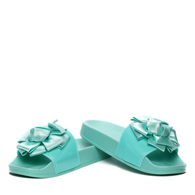 Miętowe klapki- Obuwie