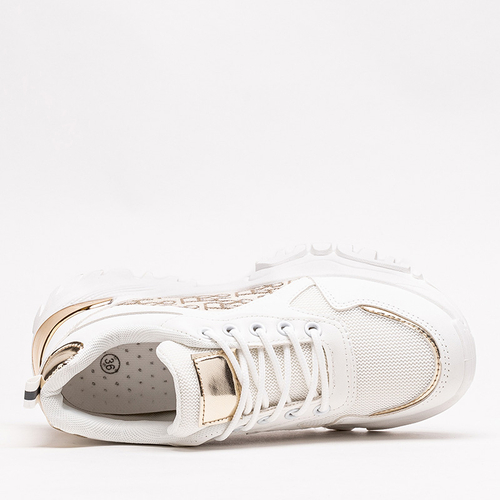 Білі жіночі кросівки з принтом Pralso