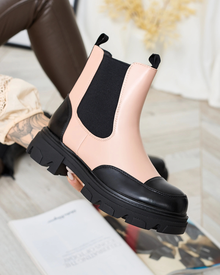 Royalfashion Růžové dámské kozačky Userrus