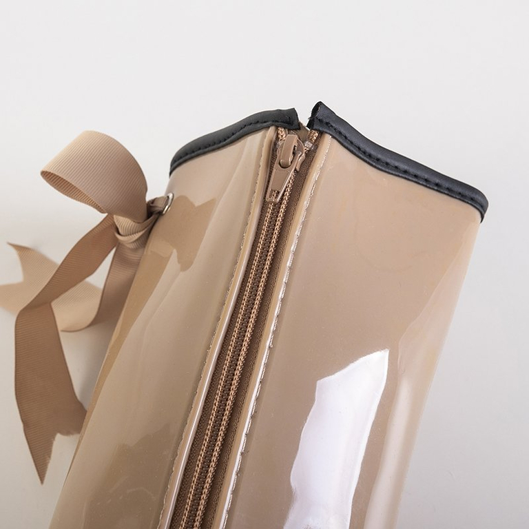 Béžové dámské holínky na klínu Genofa - Obuv