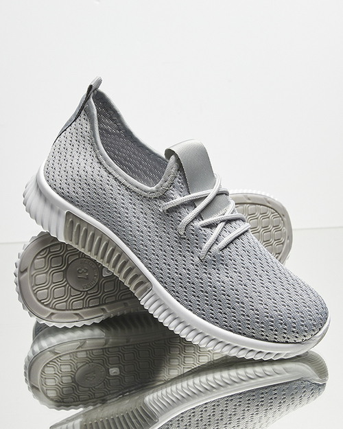 Сірі жіночі тканинні спортивні кросівки Vobbu- Footwear