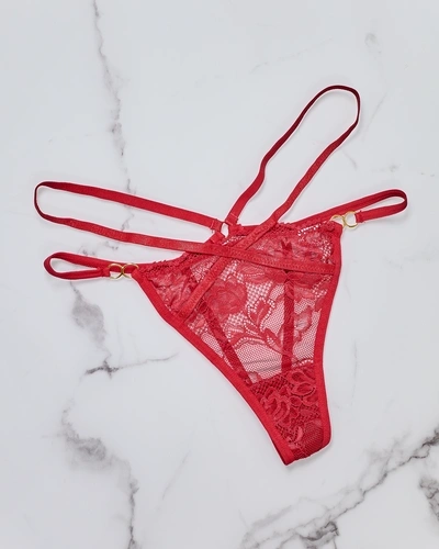 Royalfashion Dámské krajkové tanga spodní prádlo