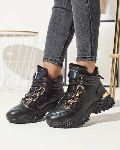 Černá dámská zateplená sportovní obuv Nepolle- Obuv