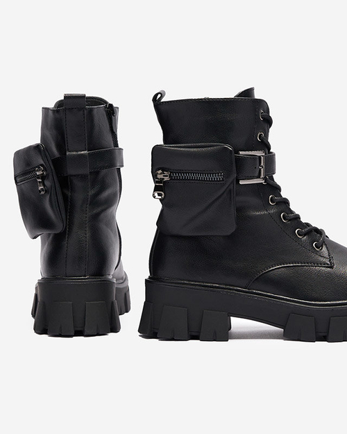 OUTLET Чорні жіночі черевики-баггі з сумкою Feffle- Footwear