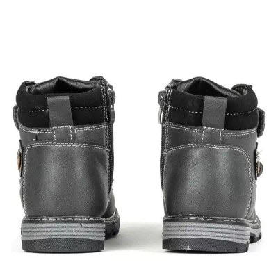 OUTLET Šedé chlapecké kozačky Matinesso - Boty