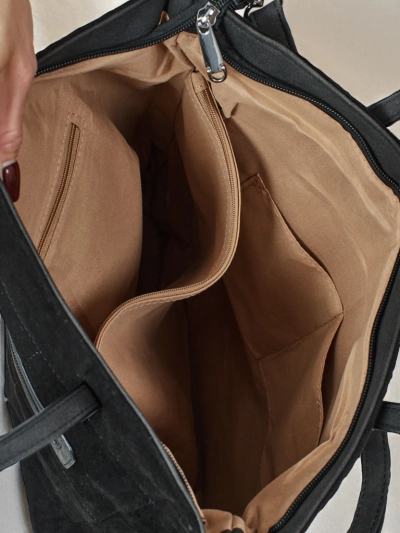 Dámská shopper kabelka Caryenne z eko semiše